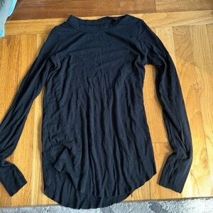 Comfy black form fitting ribbed Aerie long sleeve shirt